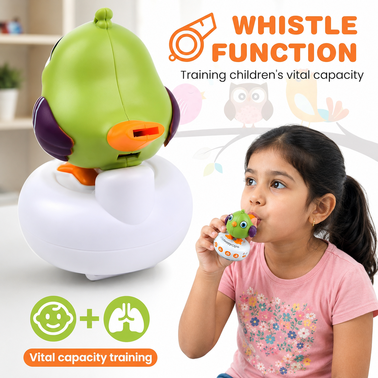 Nuivora HappyChirp™ | Interactive Talking & Singing Bird Toy | Rechargeable Educational Toy for Kids