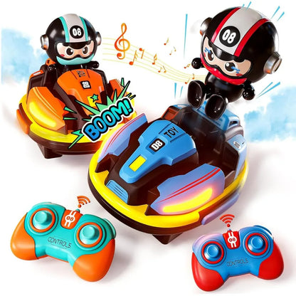Nuivora DualRacer™ RC Bumper Cars - Lights, Music & Spray Effects – Interactive Battle Fun for All Ages
