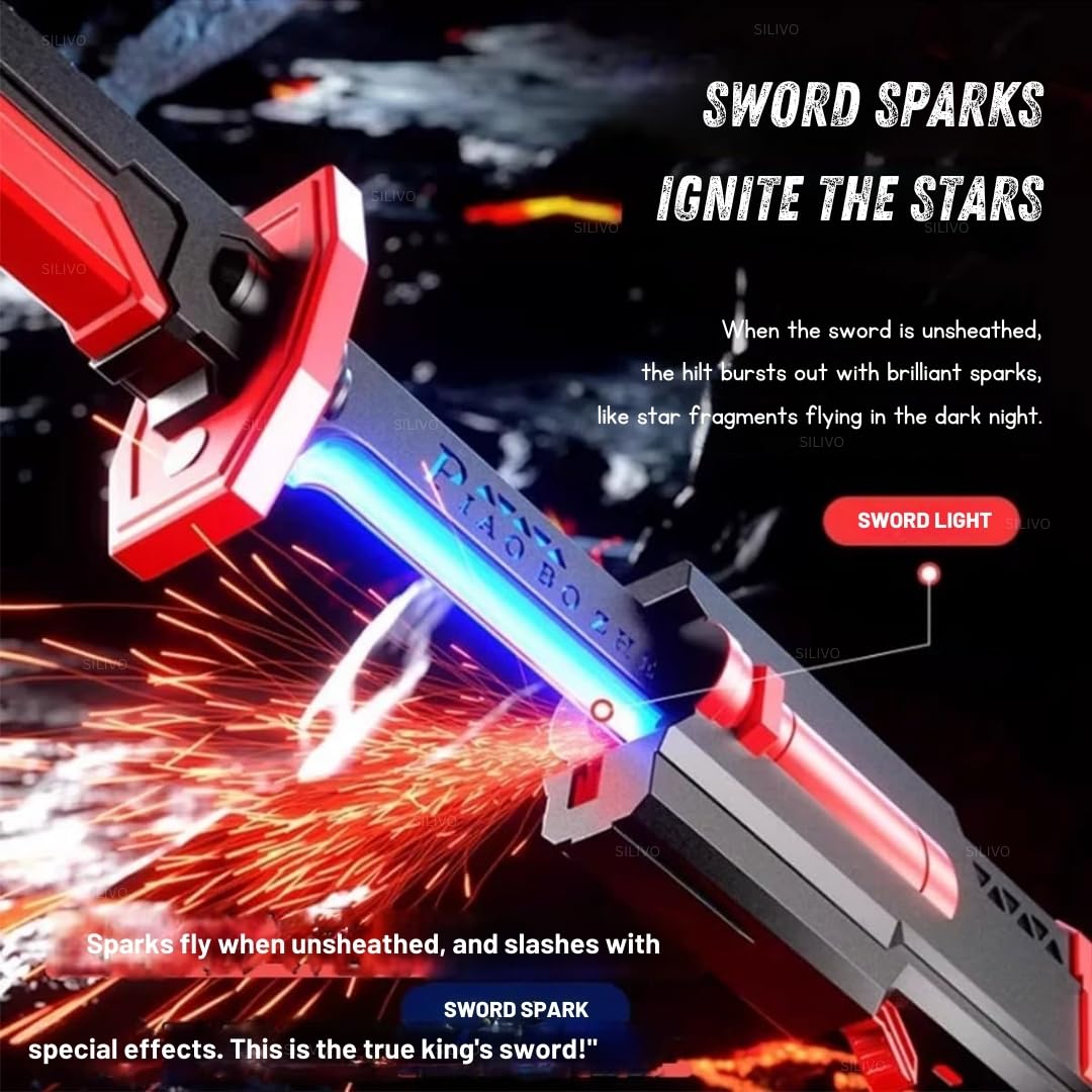StrikeBlaze™ Rechargeable LED Sword with Smoke & Spark Effects