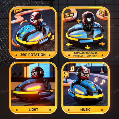 Nuivora DualRacer™ RC Bumper Cars - Lights, Music & Spray Effects – Interactive Battle Fun for All Ages