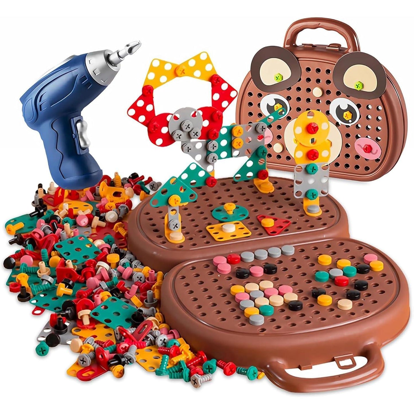 “BrainBuilder™ Creative Drill Kit”- 203 Pcs Educational Kit Construction Toy for Kids