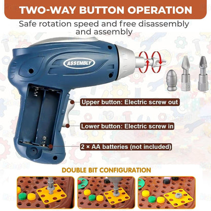 “BrainBuilder™ Creative Drill Kit”- 203 Pcs Educational Kit Construction Toy for Kids
