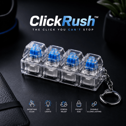 ClickRush 4 in 1 Keyboard Fidget - The click you can't stop
