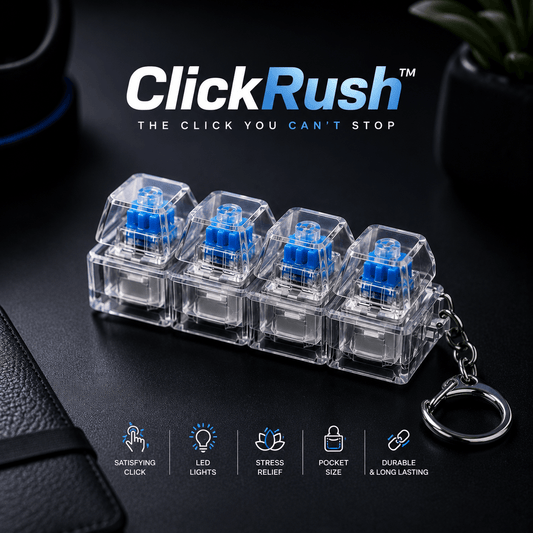 ClickRush 4 in 1 Keyboard Fidget - The click you can't stop