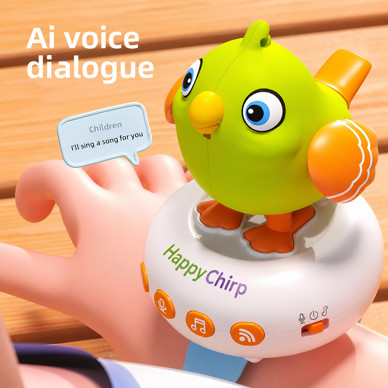 Nuivora HappyChirp™ | Interactive Talking & Singing Bird Toy | Rechargeable Educational Toy for Kids