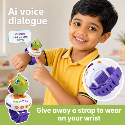 Nuivora HappyChirp™ | Interactive Talking & Singing Bird Toy | Rechargeable Educational Toy for Kids