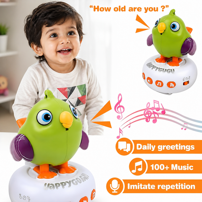 Nuivora HappyChirp™ | Interactive Talking & Singing Bird Toy | Rechargeable Educational Toy for Kids