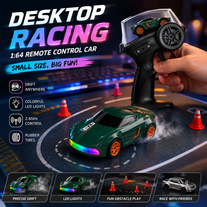 DeskDrift™ Pro – Mini RC Drift Car - Drift, Race & Dock 1:64