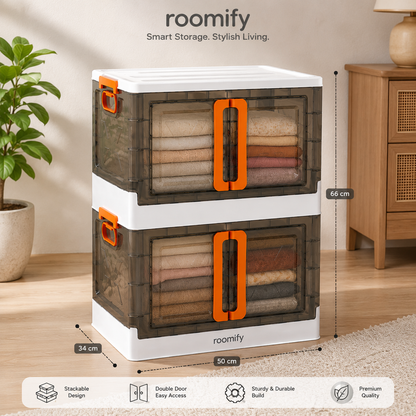 Roomify™ Premium Foldable Storage Organizer – 2,3 Layer Double Door