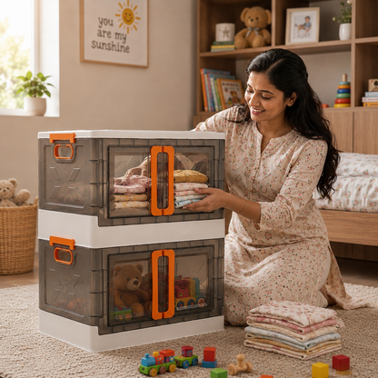 Roomify™ Premium Foldable Storage Organizer – 2,3 Layer Double Door