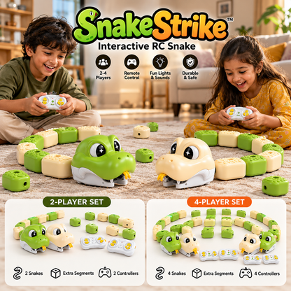 SnakeStrike™ – Interactive RC Snake | 2-Player & 4-Player Battle Set